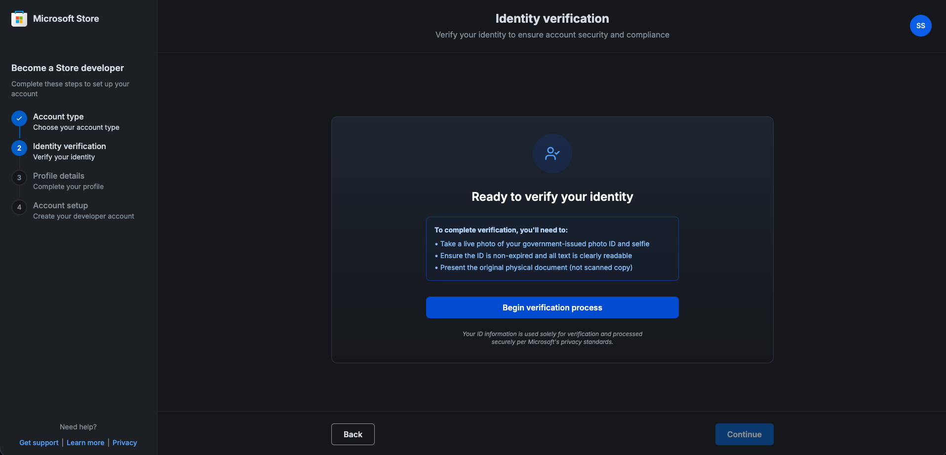 Onboarding Identity verification example