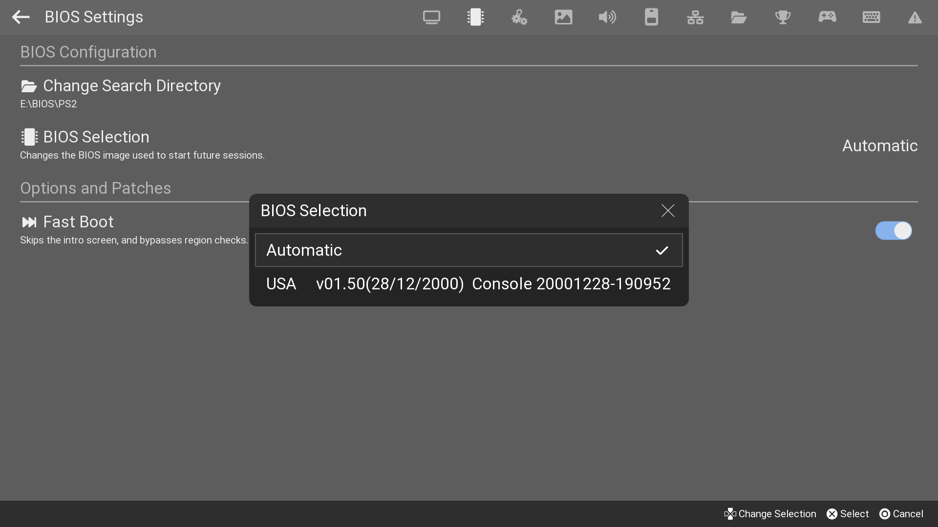 BIOS Selection